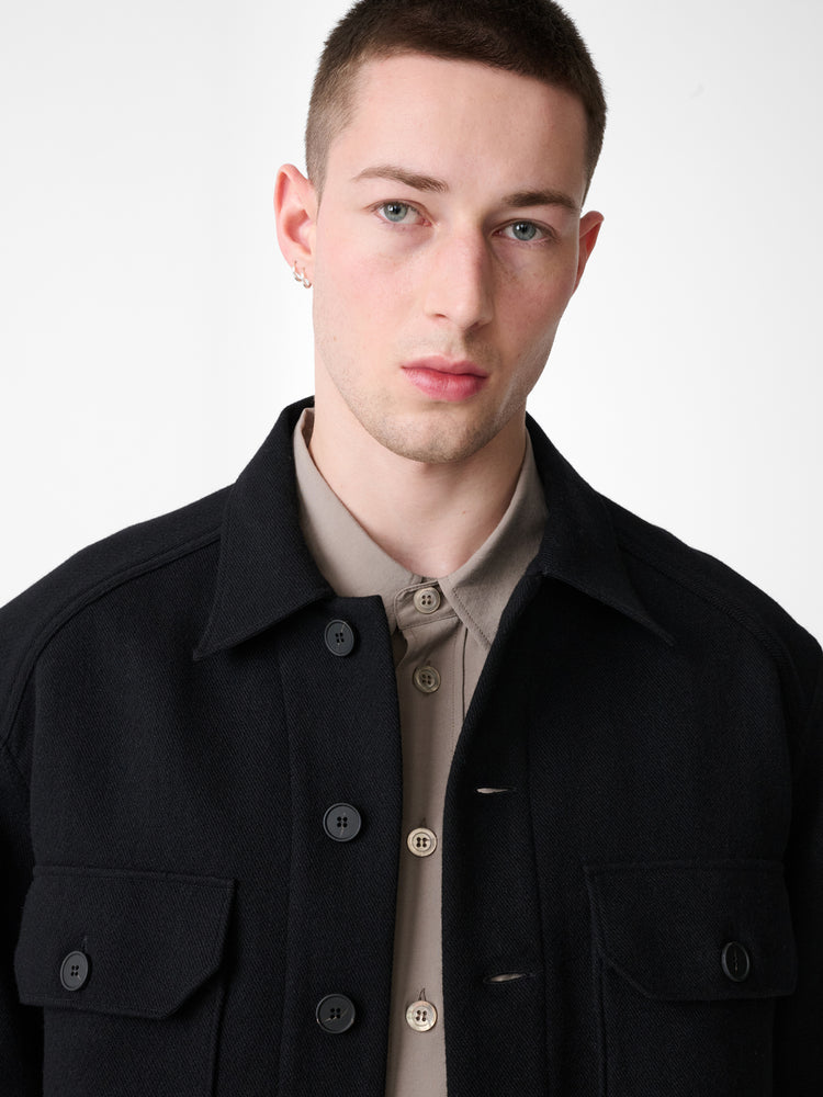 Kelver Wool Jacket in Black
