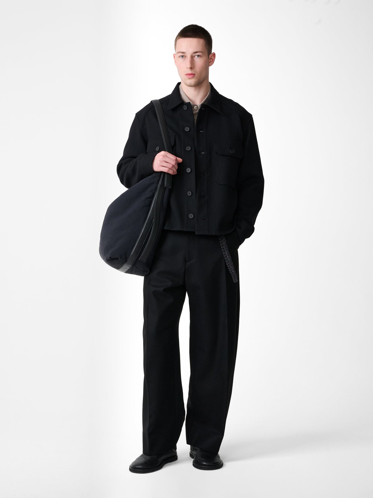 Kelver Wool Jacket in Black