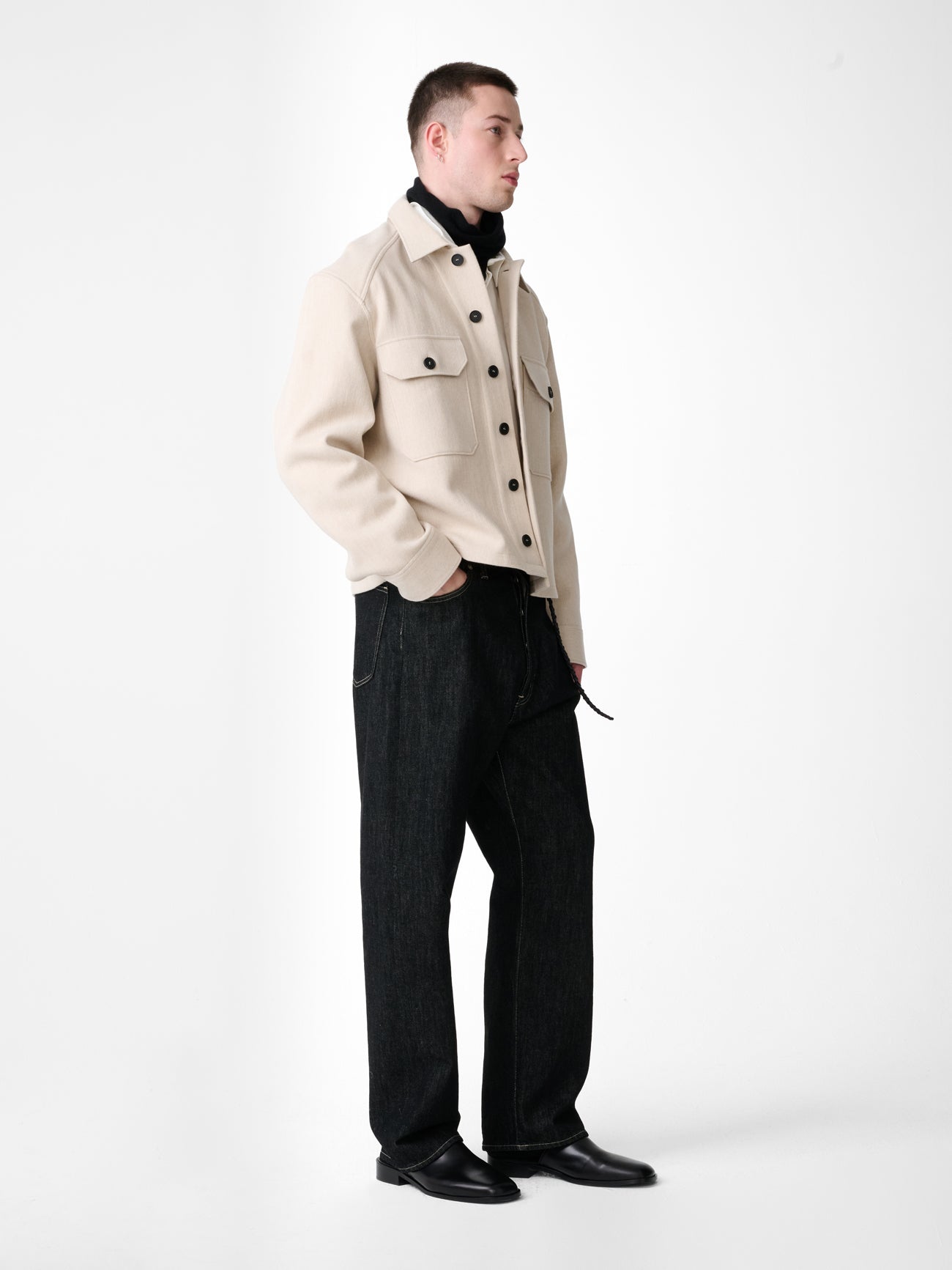 Kelver Wool Jacket in Feather
