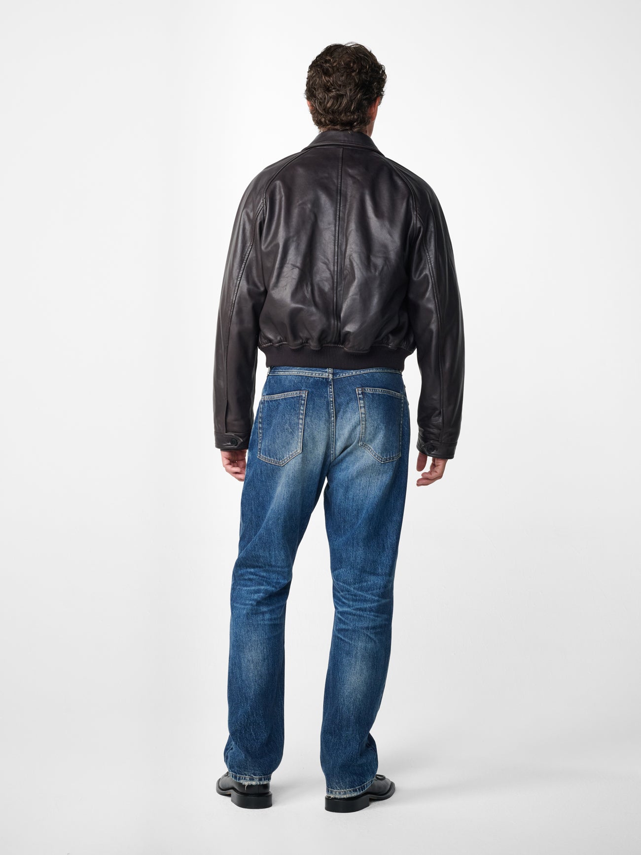 Kendal Leather Jacket in Black Grape