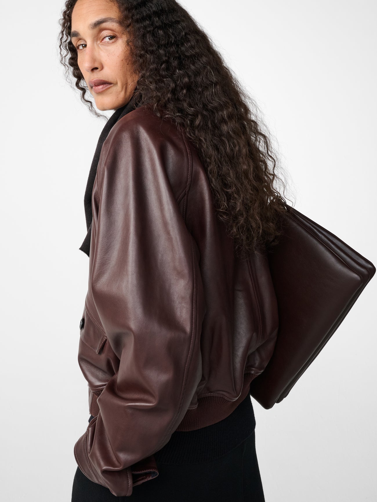 Kendal Leather Jacket in Oxblood