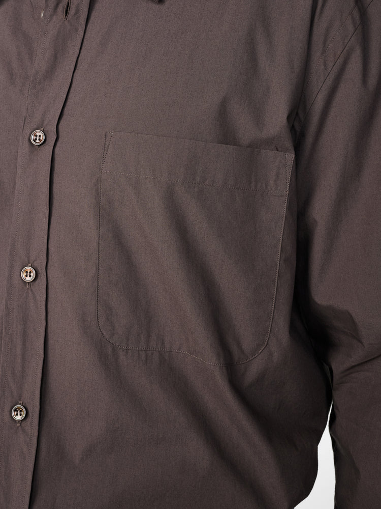 Kingston Poplin Shirt in Chocolate