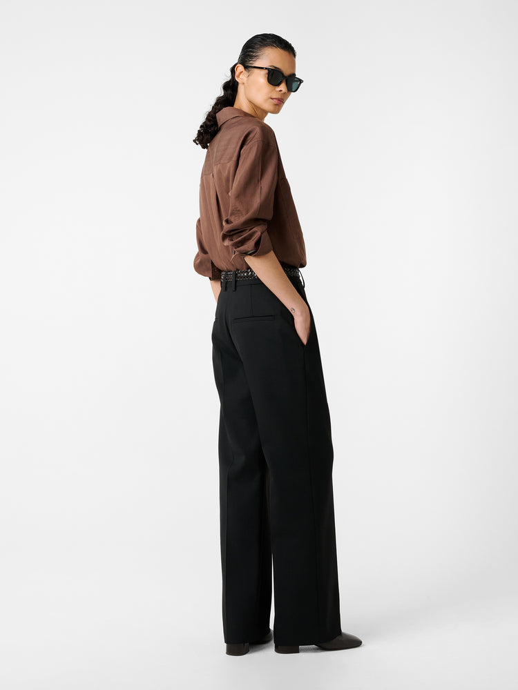 Leto Stripe Shirt in Brown