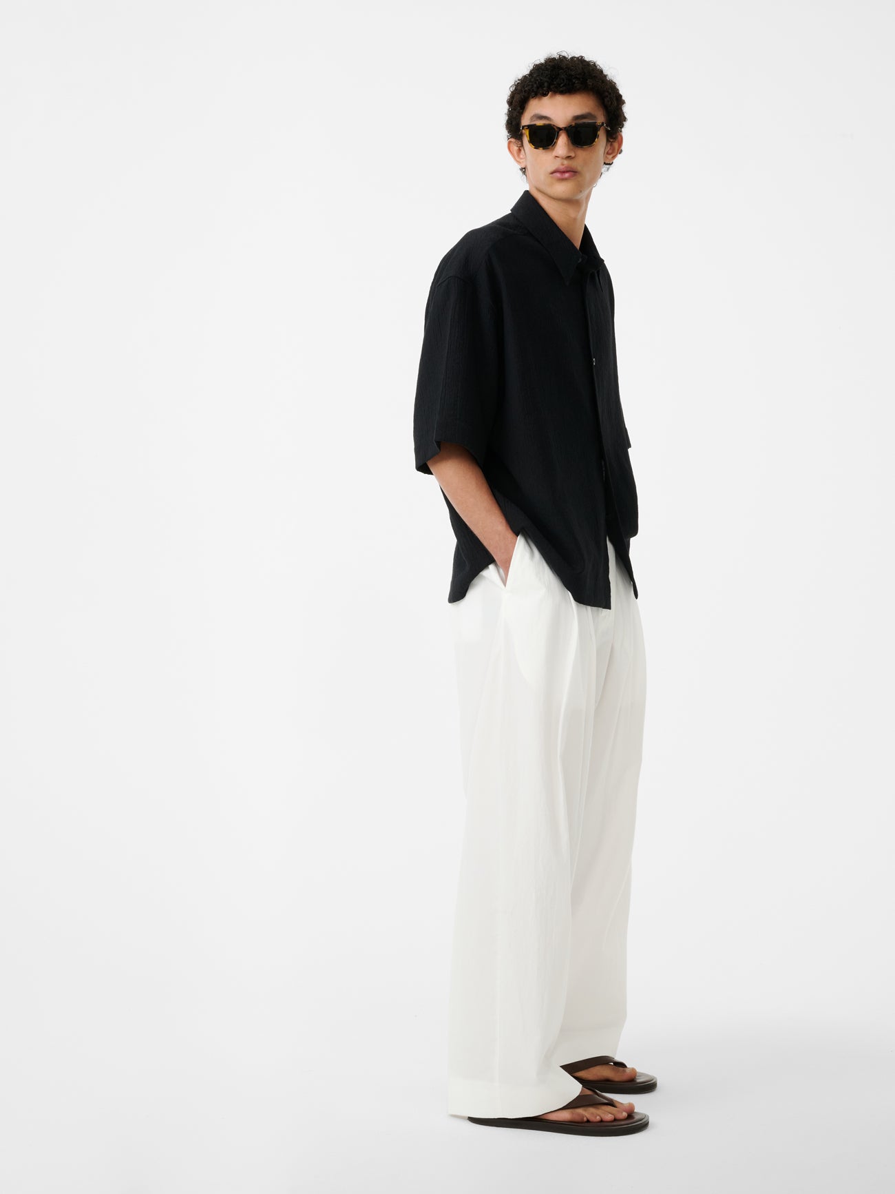 Line Pant in Optic White - Studio Nicholson