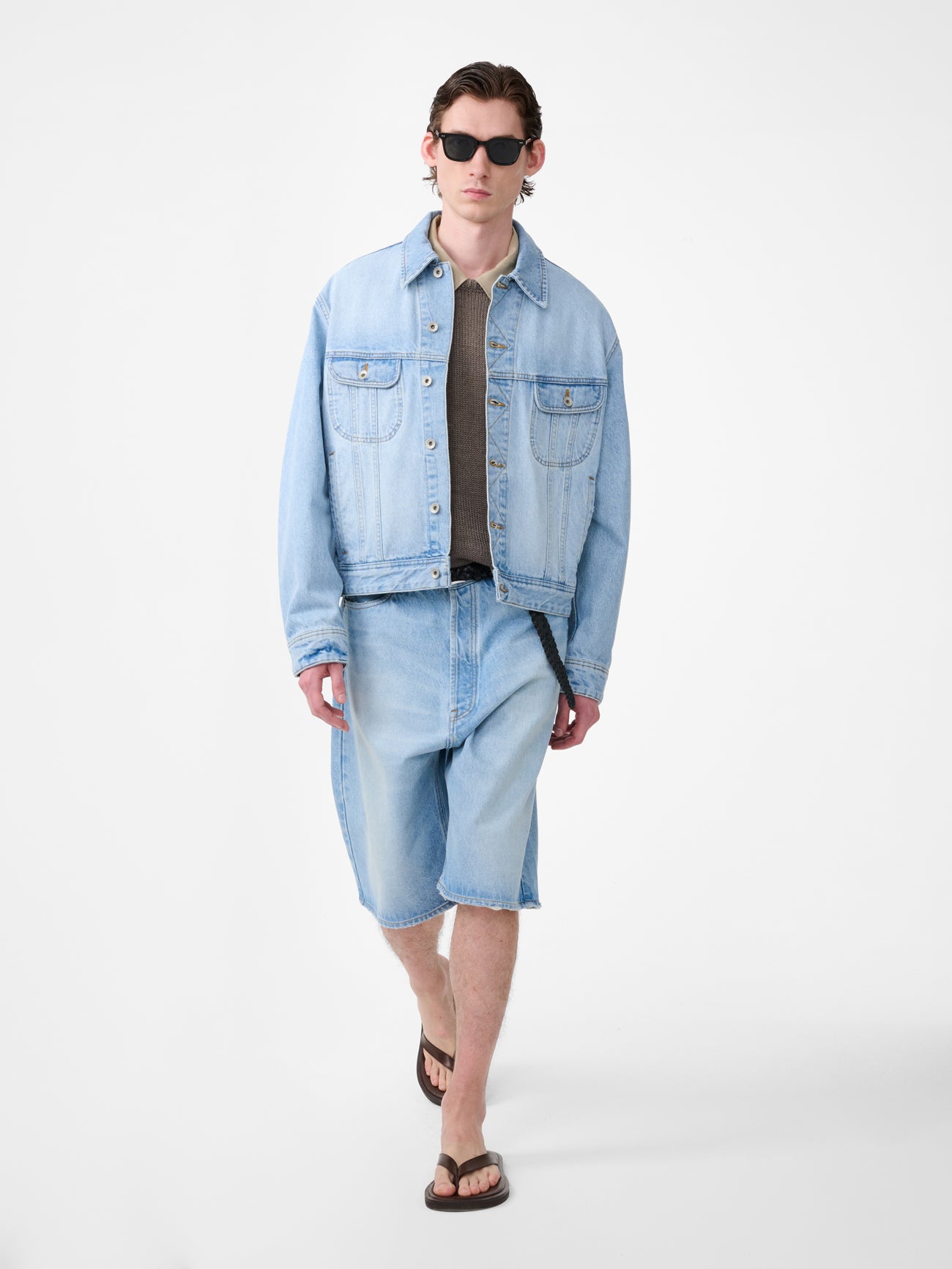 Marylebone Denim Short in Bleached Wash