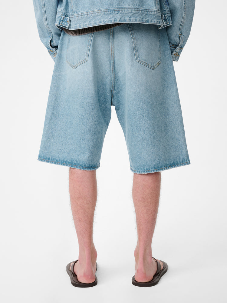 Marylebone Denim Short in Bleached Wash