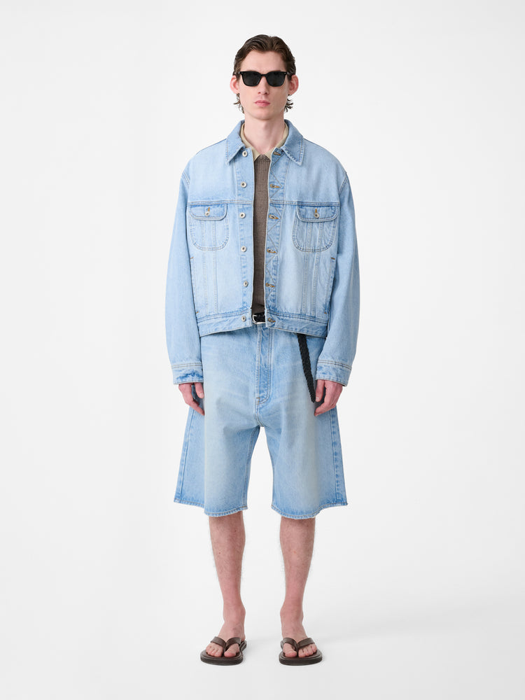 Marylebone Denim Short in Bleached Wash