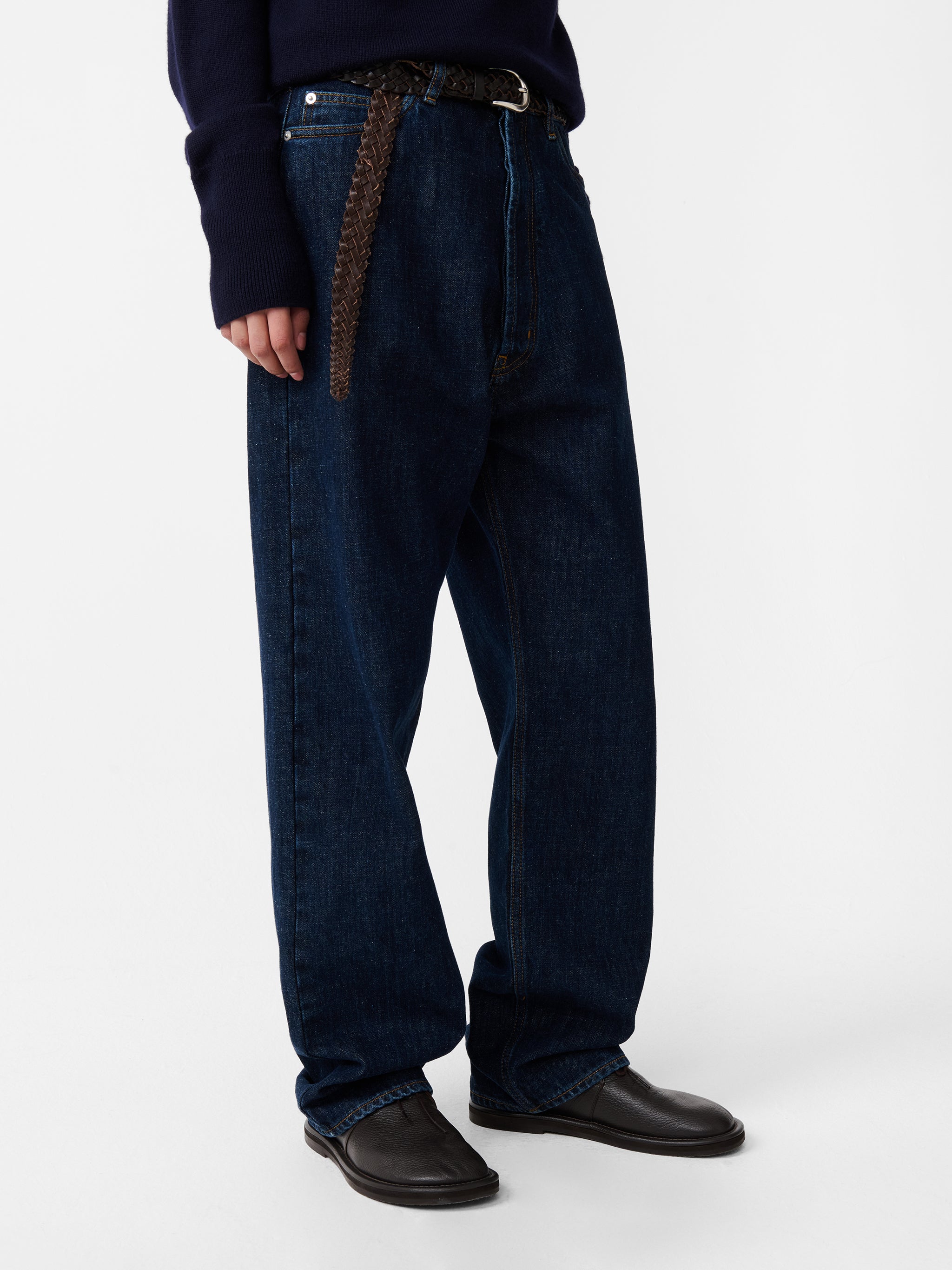 パンツ STUDIO NICHOLSON JUDD LIGHTWEIGHT COTTON Studio Nicholson JUDD PANTS - MADRAS LIGHTWEIGHT COTTON