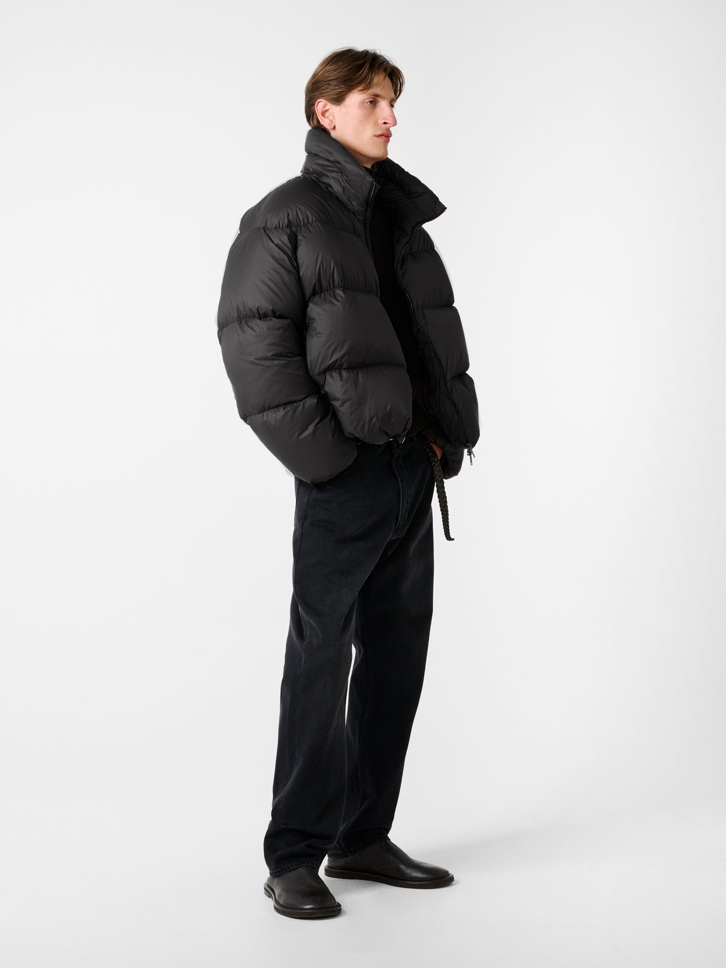 Massey Puffer Jacket in Black