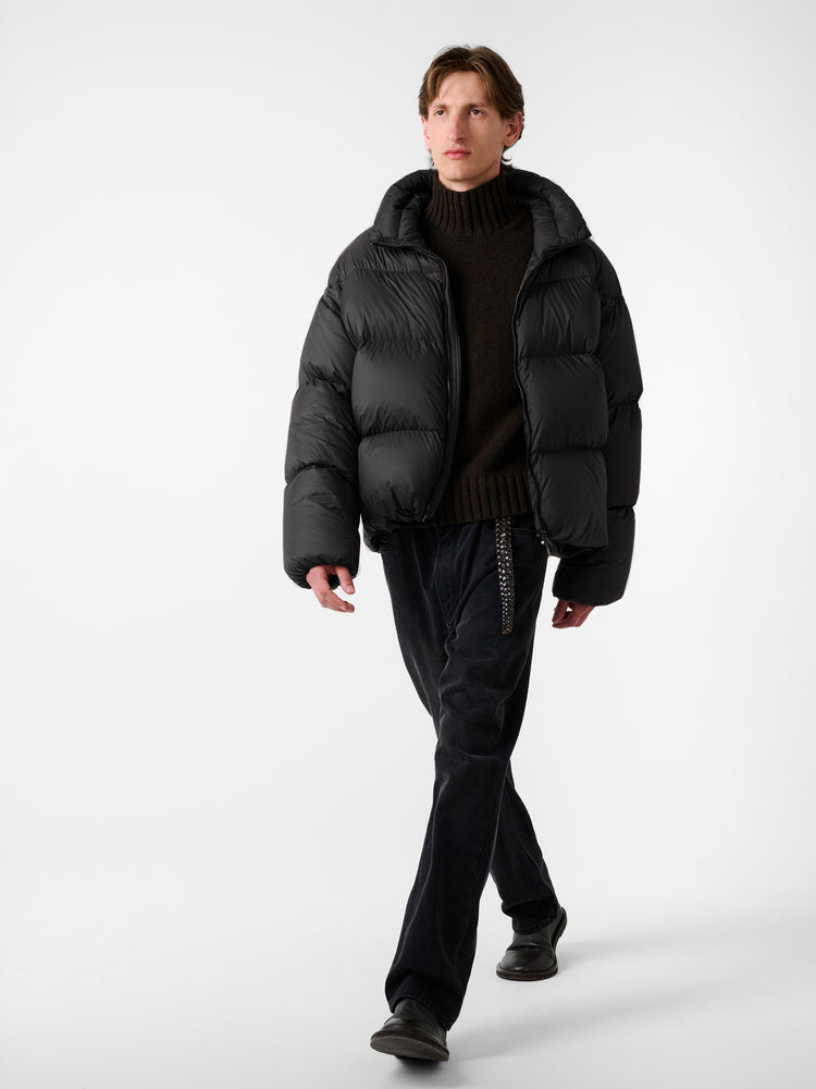 Massey Puffer Jacket in Black