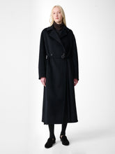 Mori Wool Coat in Darkest Navy