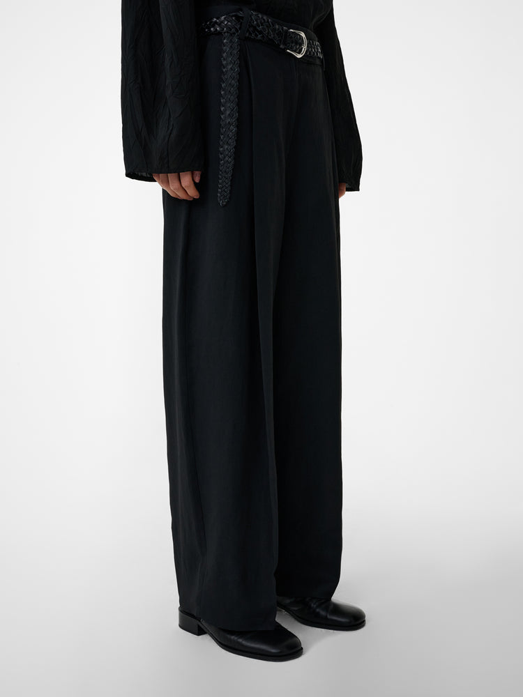 Nasser Pant in Black Grape