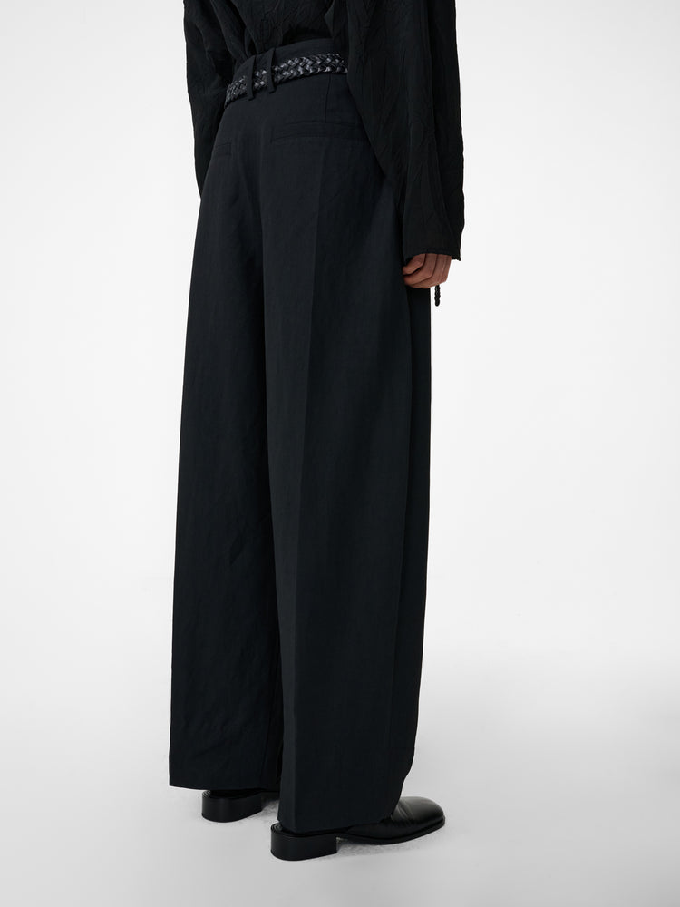 Nasser Pant in Black Grape