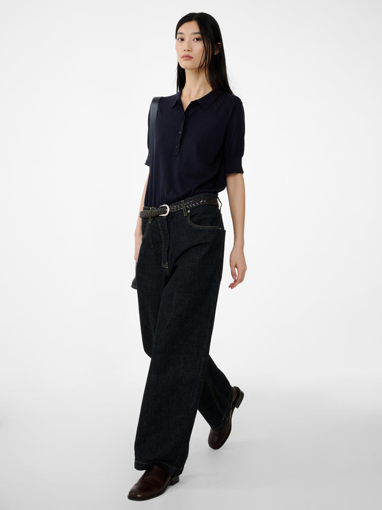 Neive Italian Denim Pant in Black - Studio Nicholson