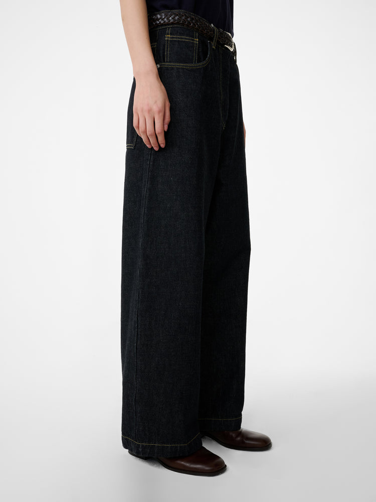 Neive Italian Denim Pant in Black - Studio Nicholson