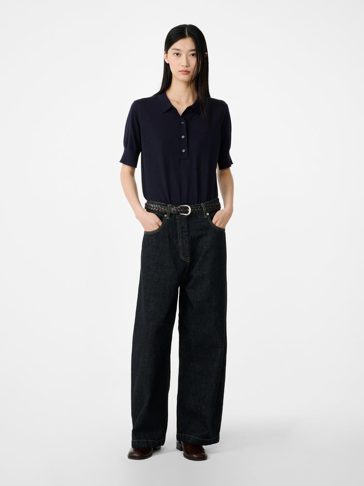 Neive Italian Denim Pant in Black - Studio Nicholson