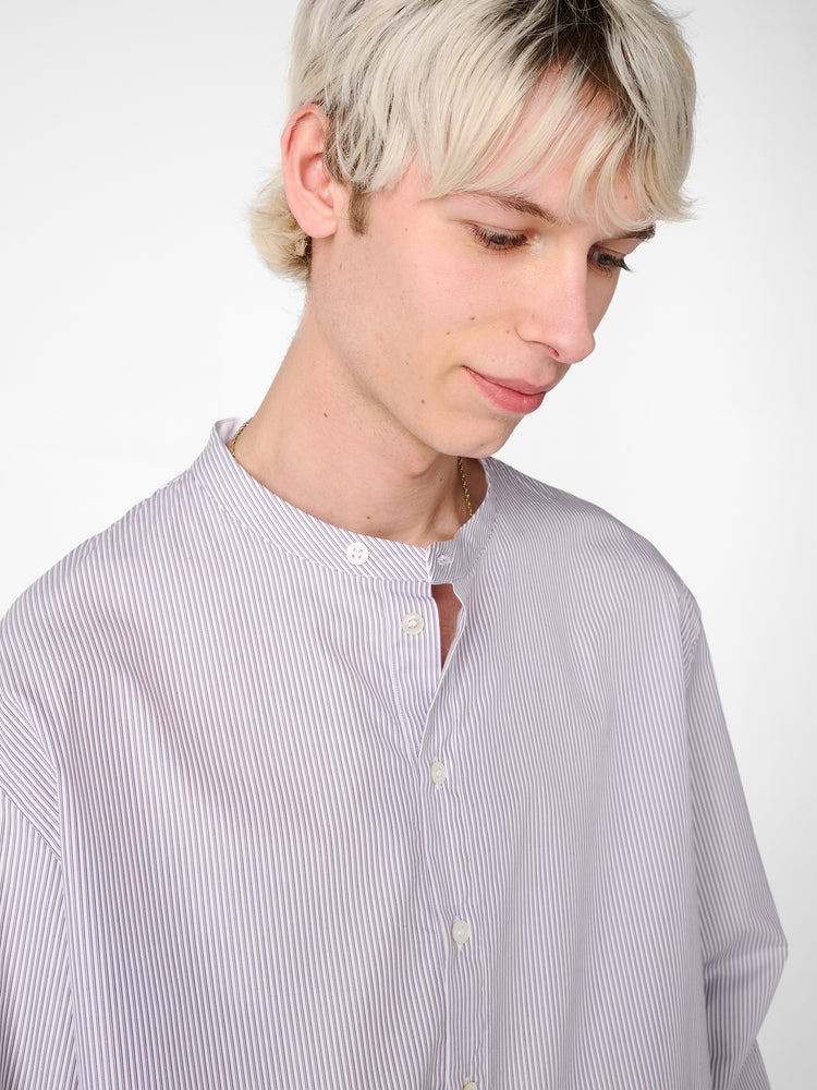 Nick Shirt in Grey / Red Stripe