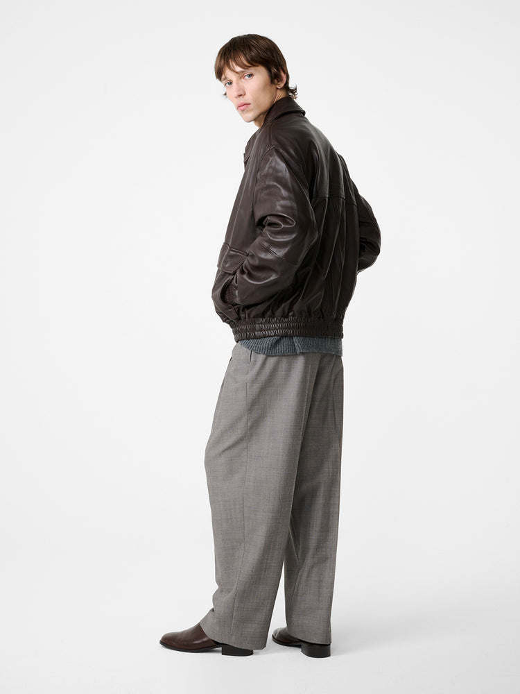 Noam Tropical Wool Pant in Warm Grey - Studio Nicholson