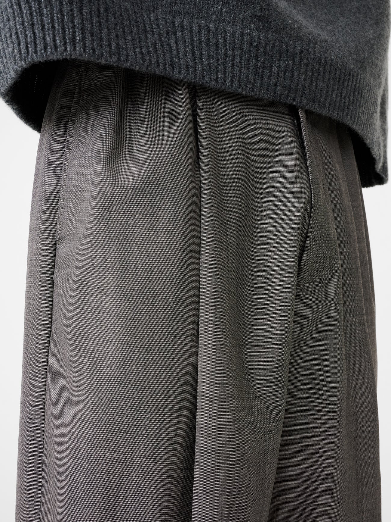 Noam Tropical Wool Pant in Warm Grey - Studio Nicholson