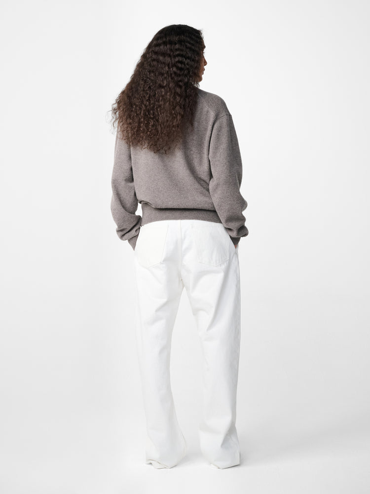 Nottingham Lambswool Knit in Stone Melange
