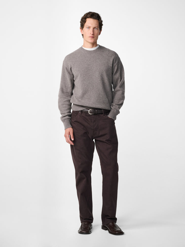 Nottingham Lambswool Knit in Stone Melange