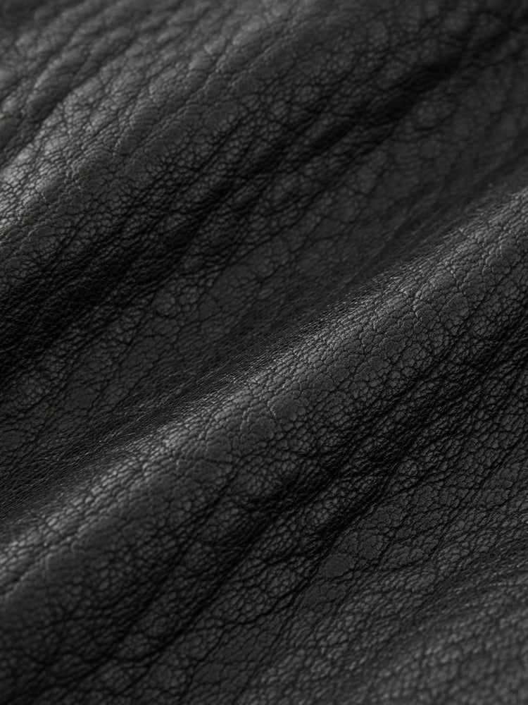 Over Leather Jacket in Black