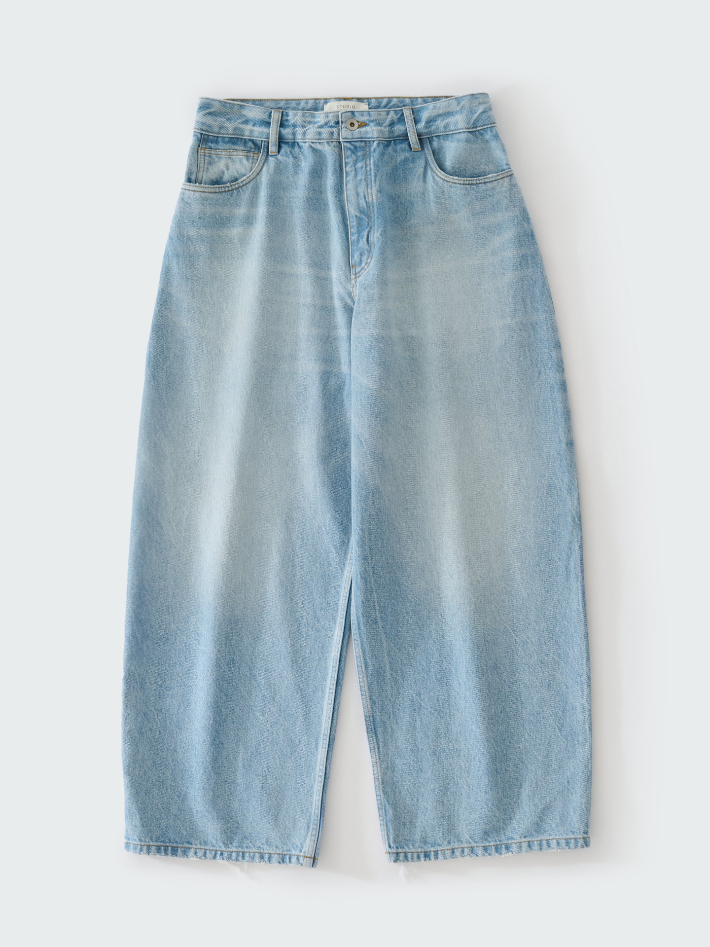 Paolo Denim Wide Leg Pant in Bleached Wash