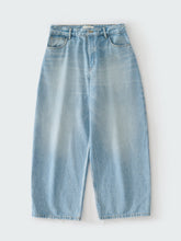 Paolo Denim Wide Leg Pant in Bleached Wash