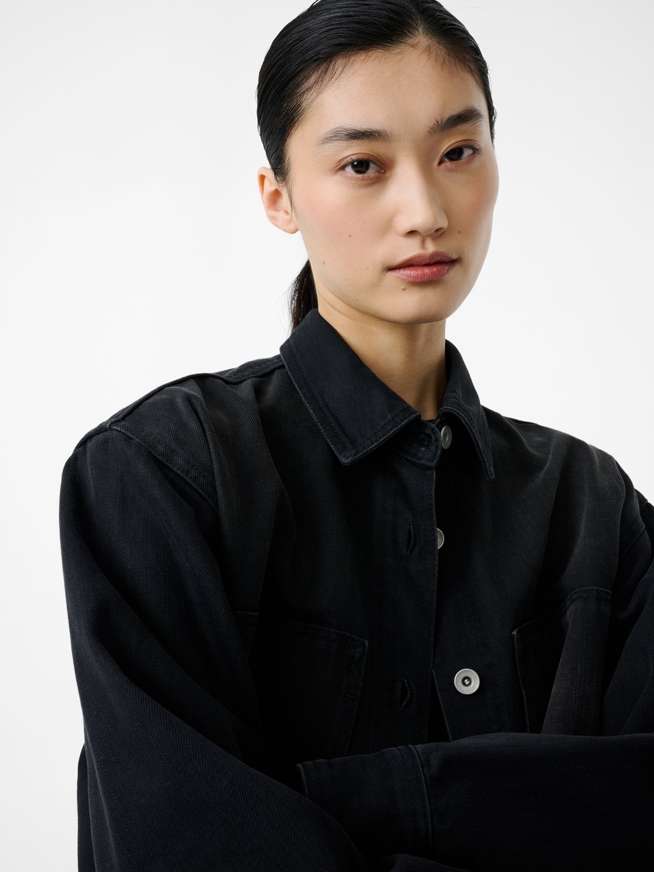 Paso Denim Shirt in Faded Black Wash - Studio Nicholson