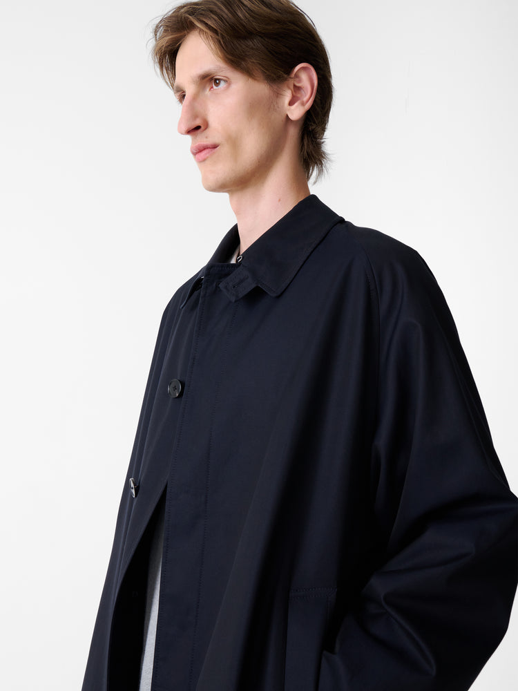 SN X BEAMS PLUS Peter Coat in Darkest Navy