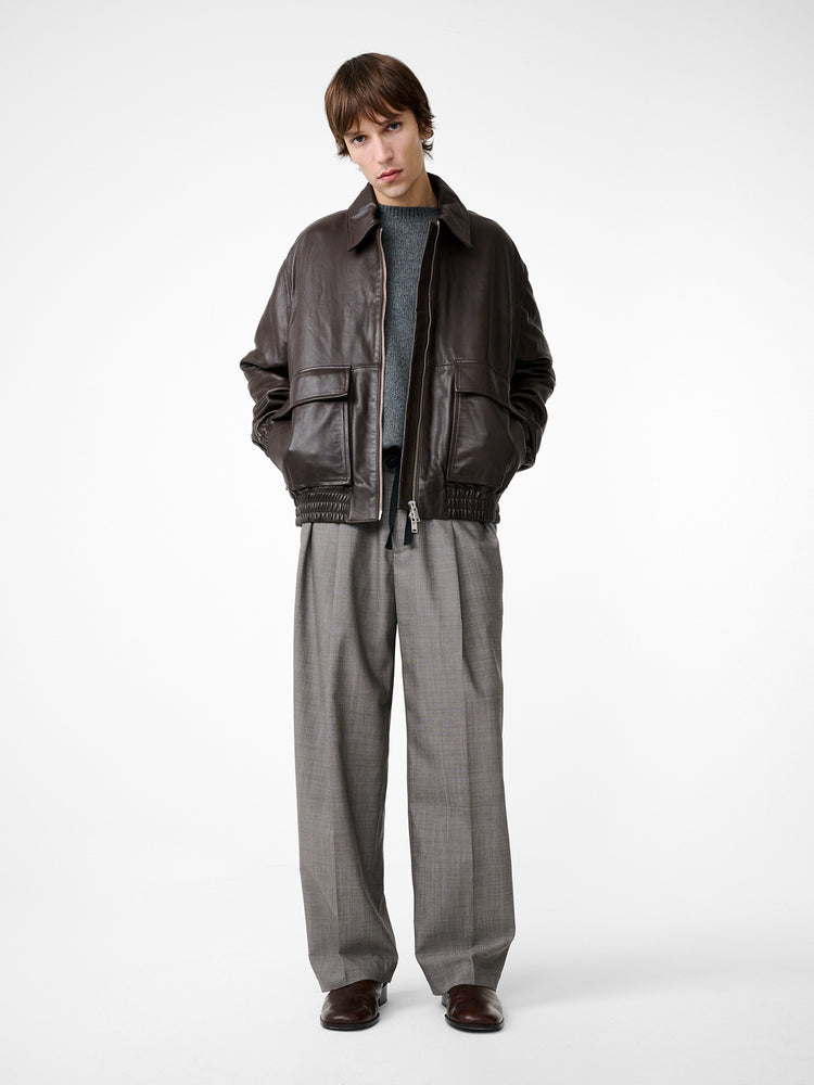 Piston Leather Jacket in Brown