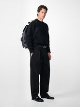 Poole Pleated Twill Pant in Balck