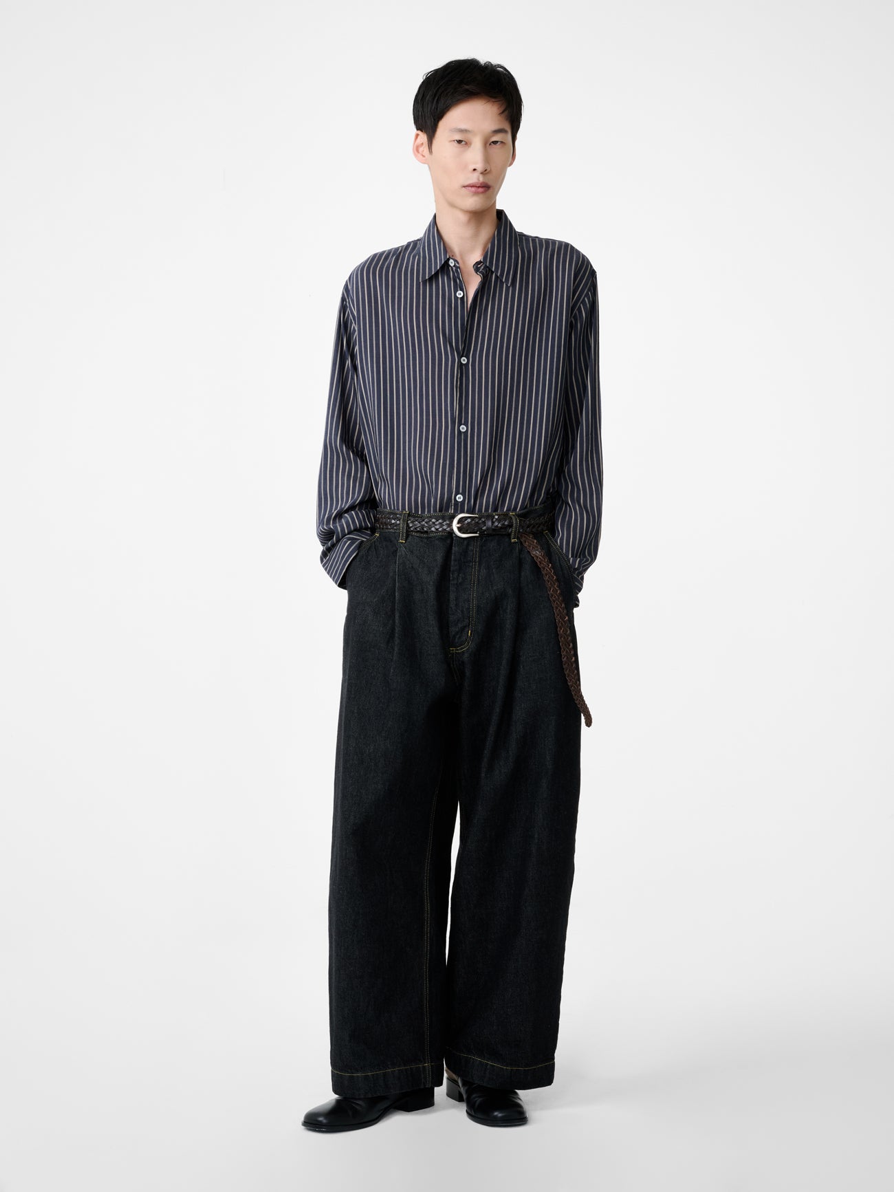 Puch Italian Denim Pant in Black - Studio Nicholson