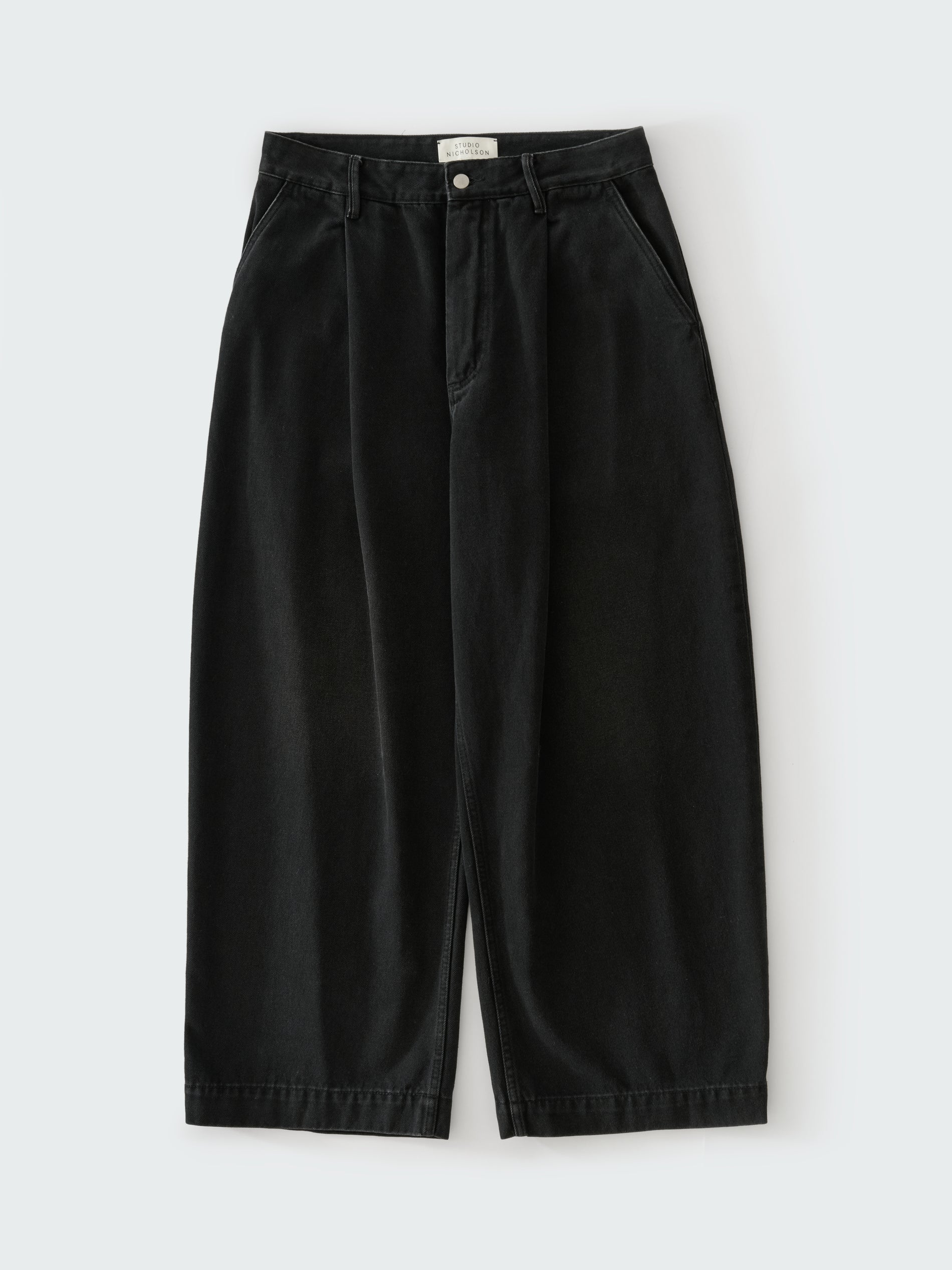 Puch Denim Pant in Washed Black | Volume Denim Trousers – Studio