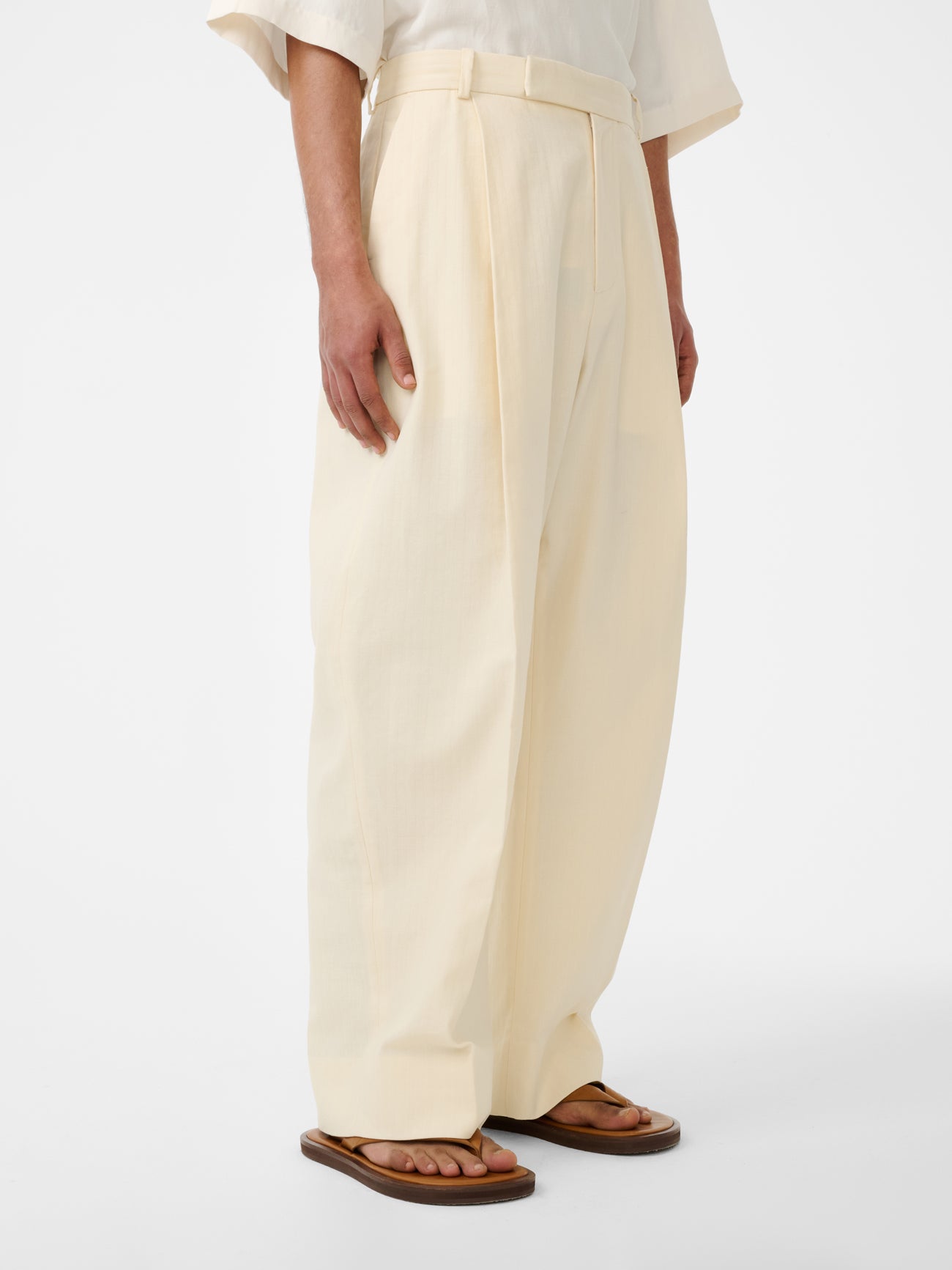 Pull Pant in Antique White - Studio Nicholson