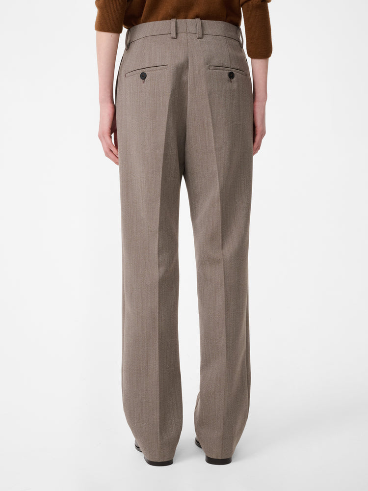 Quarte Tailored Pant in Bark Melange