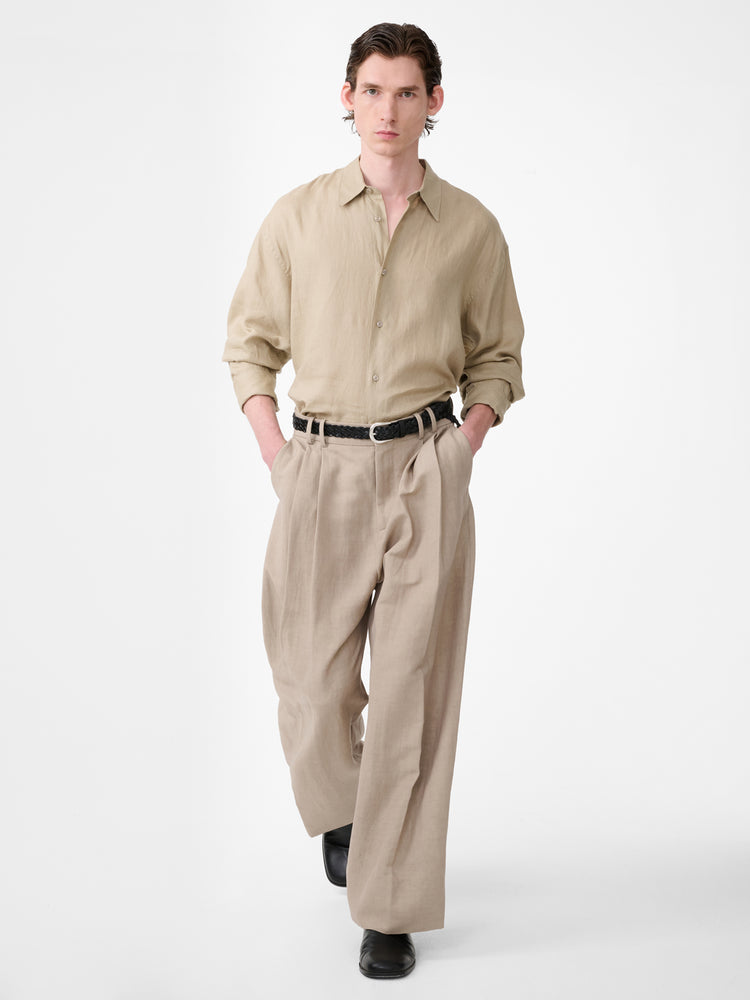 Rafe Linen Shirt in Sand