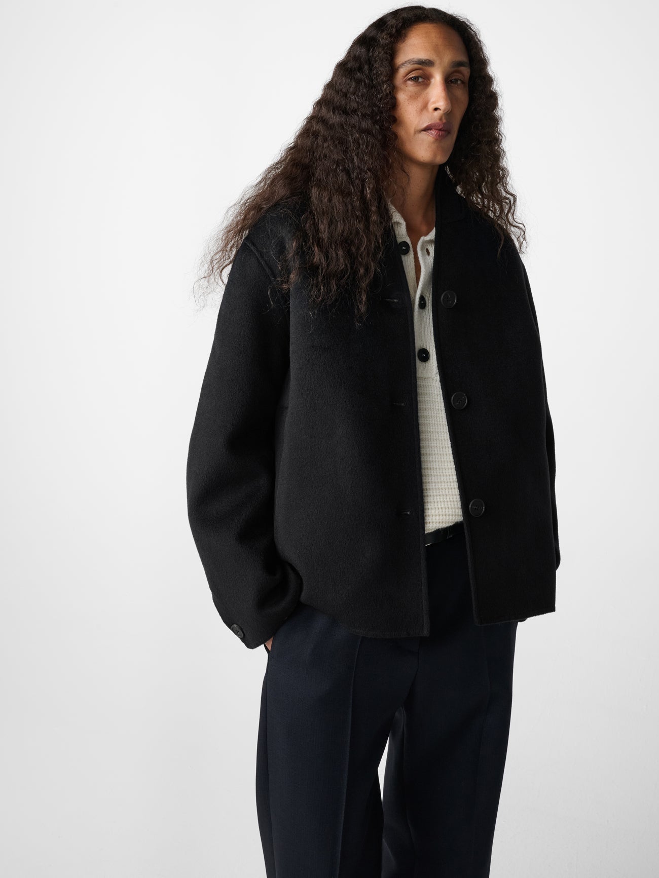 Rhine Wool Jacket in Black