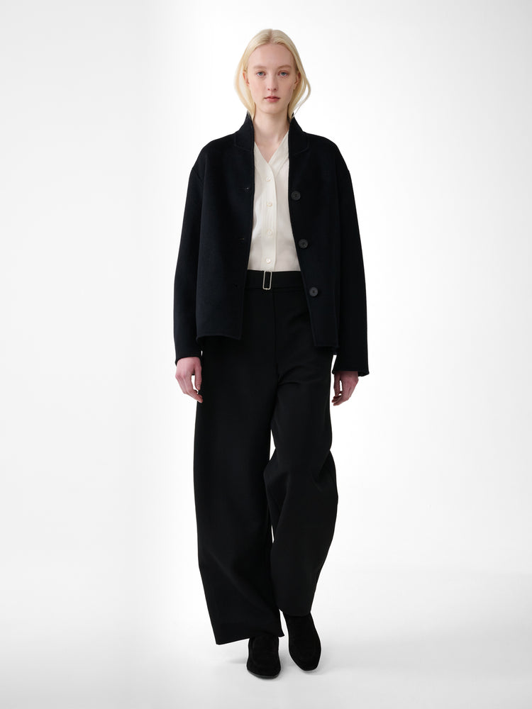 Rhine Wool Jacket in Darkest Navy