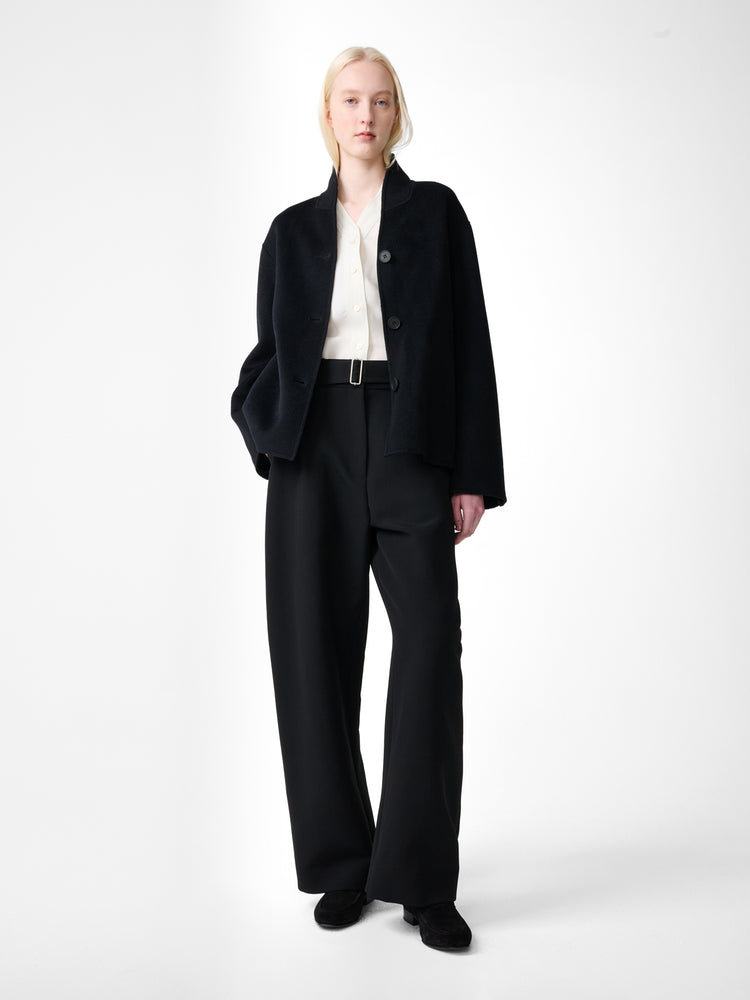 Rhine Wool Jacket in Darkest Navy