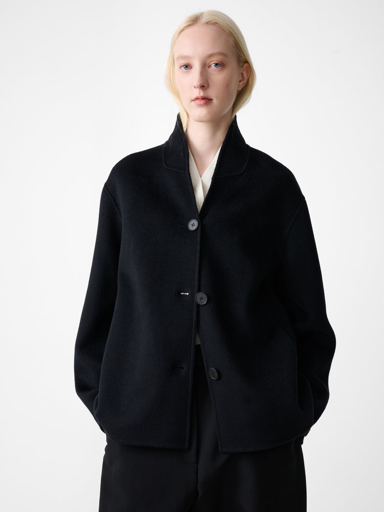 Rhine Wool Jacket in Darkest Navy