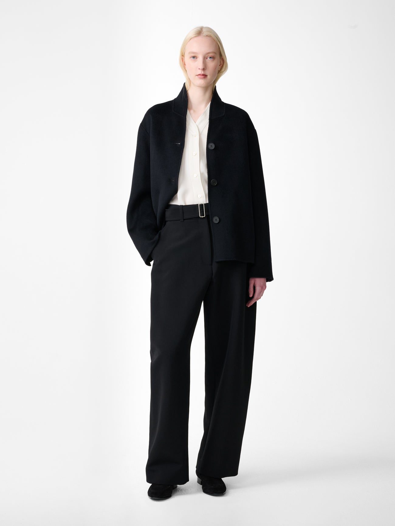 Rhine Wool Jacket in Darkest Navy