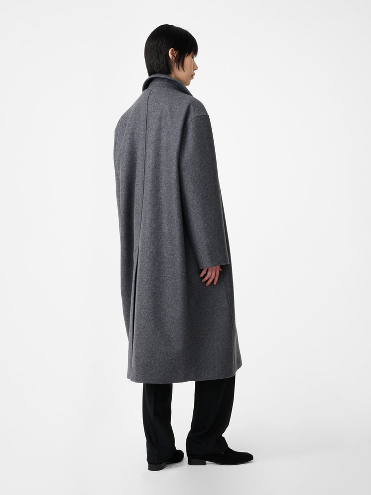 Ria Wool Melton Coat in Charcoal