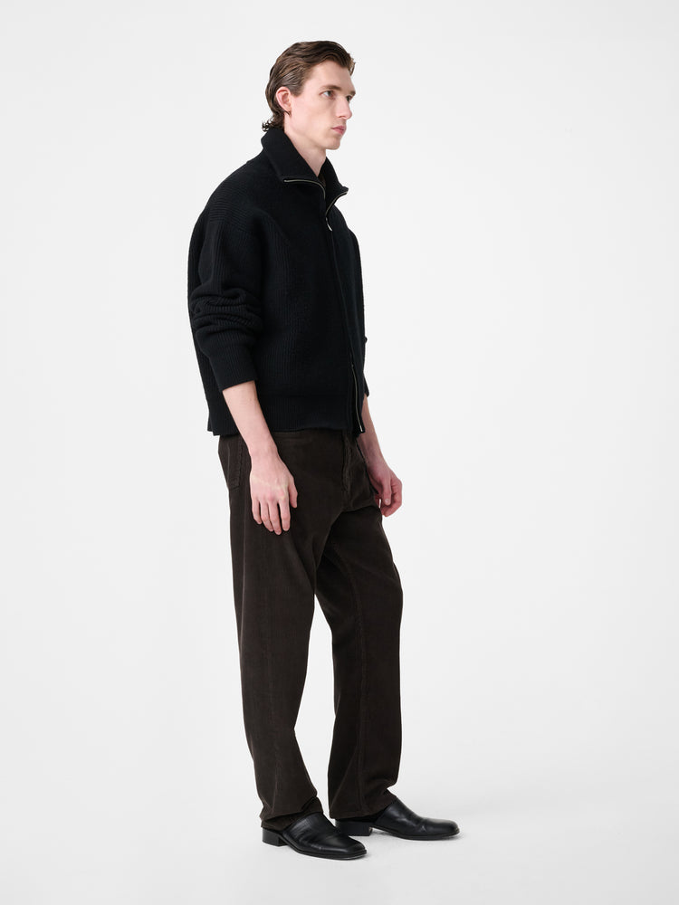 Riso Corduroy Straight Leg Pant in Coffee