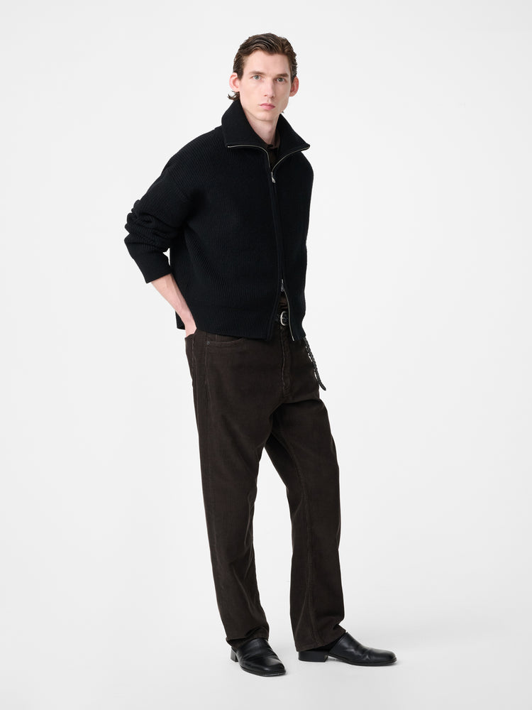 Riso Corduroy Straight Leg Pant in Coffee