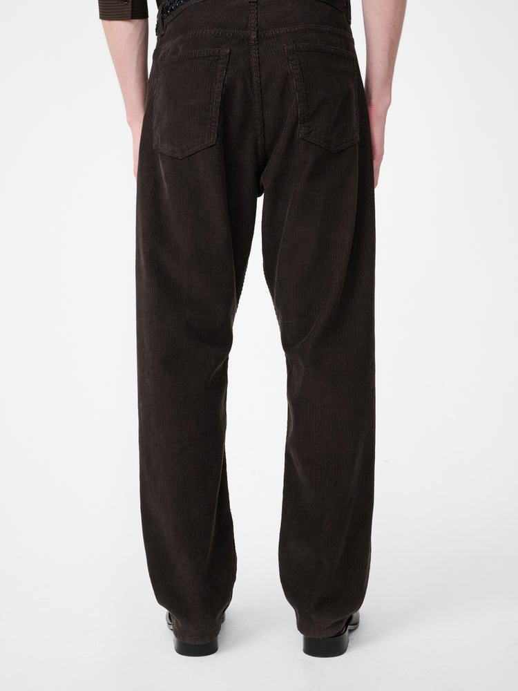 Riso Corduroy Straight Leg Pant in Coffee