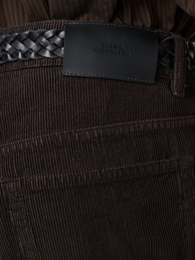 Riso Corduroy Straight Leg Pant in Coffee