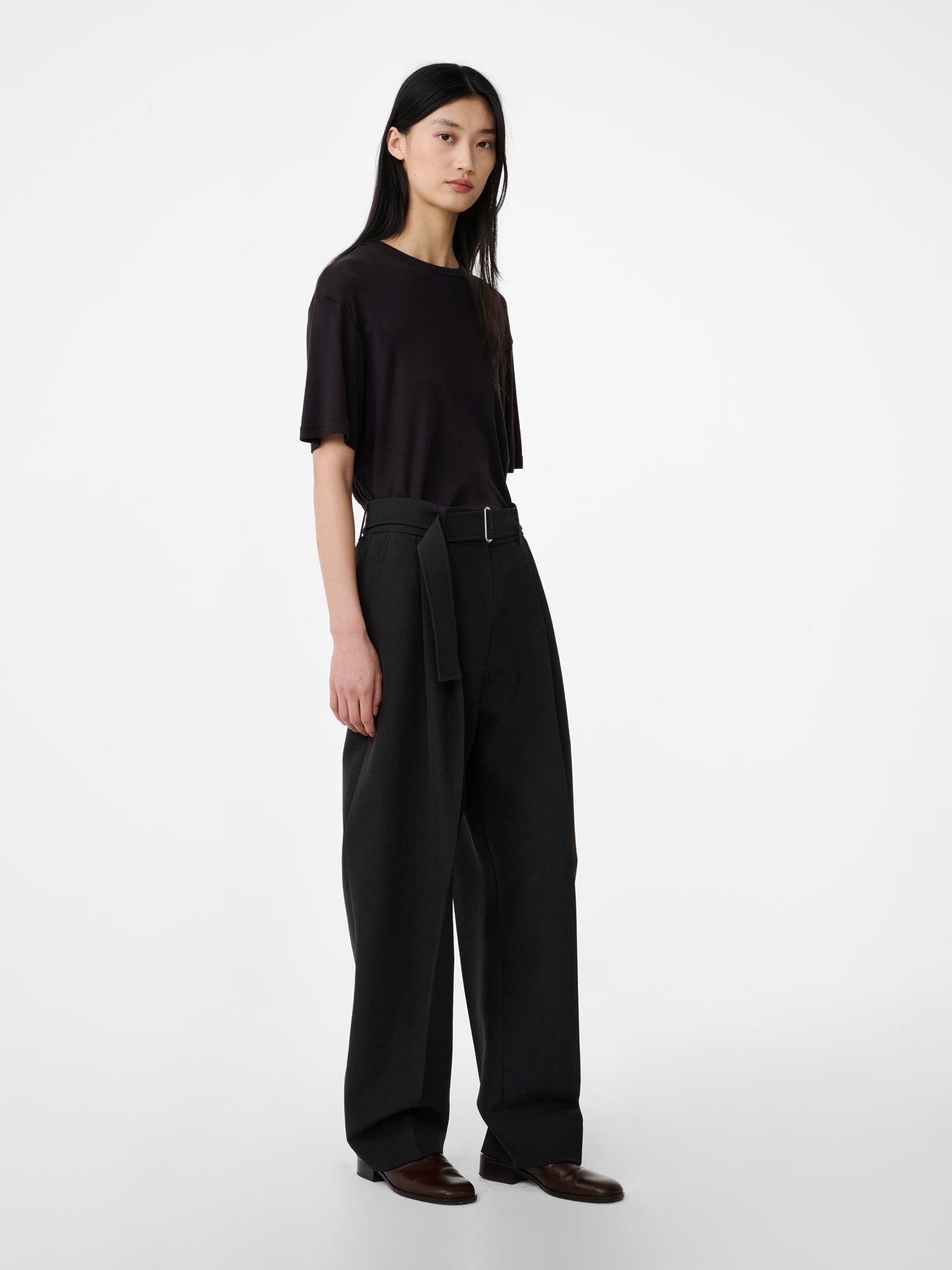 Rond T-Shirt in Black Grape - Studio Nicholson