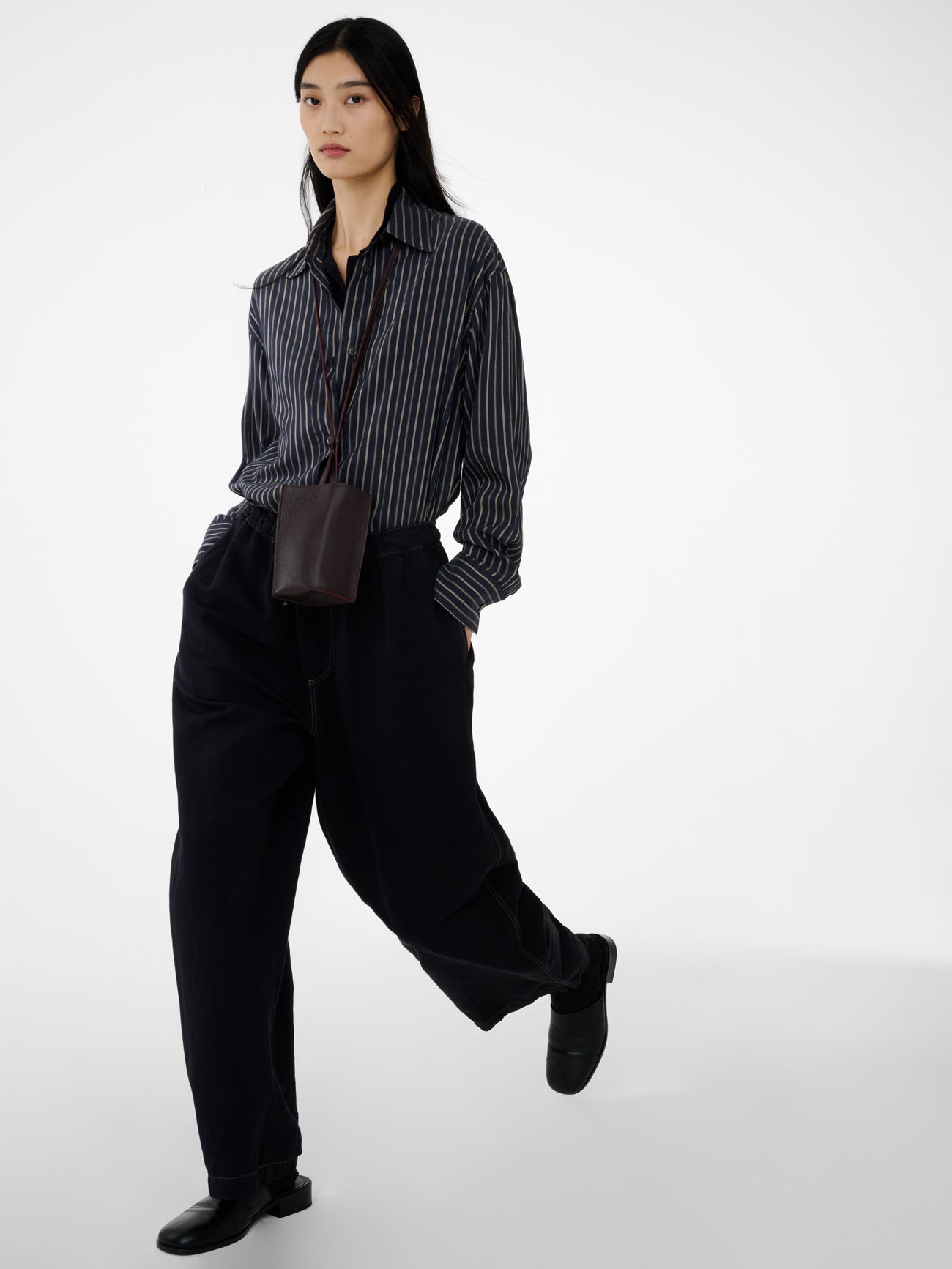 Rouen Shirt in Indigo Stripe - Studio Nicholson