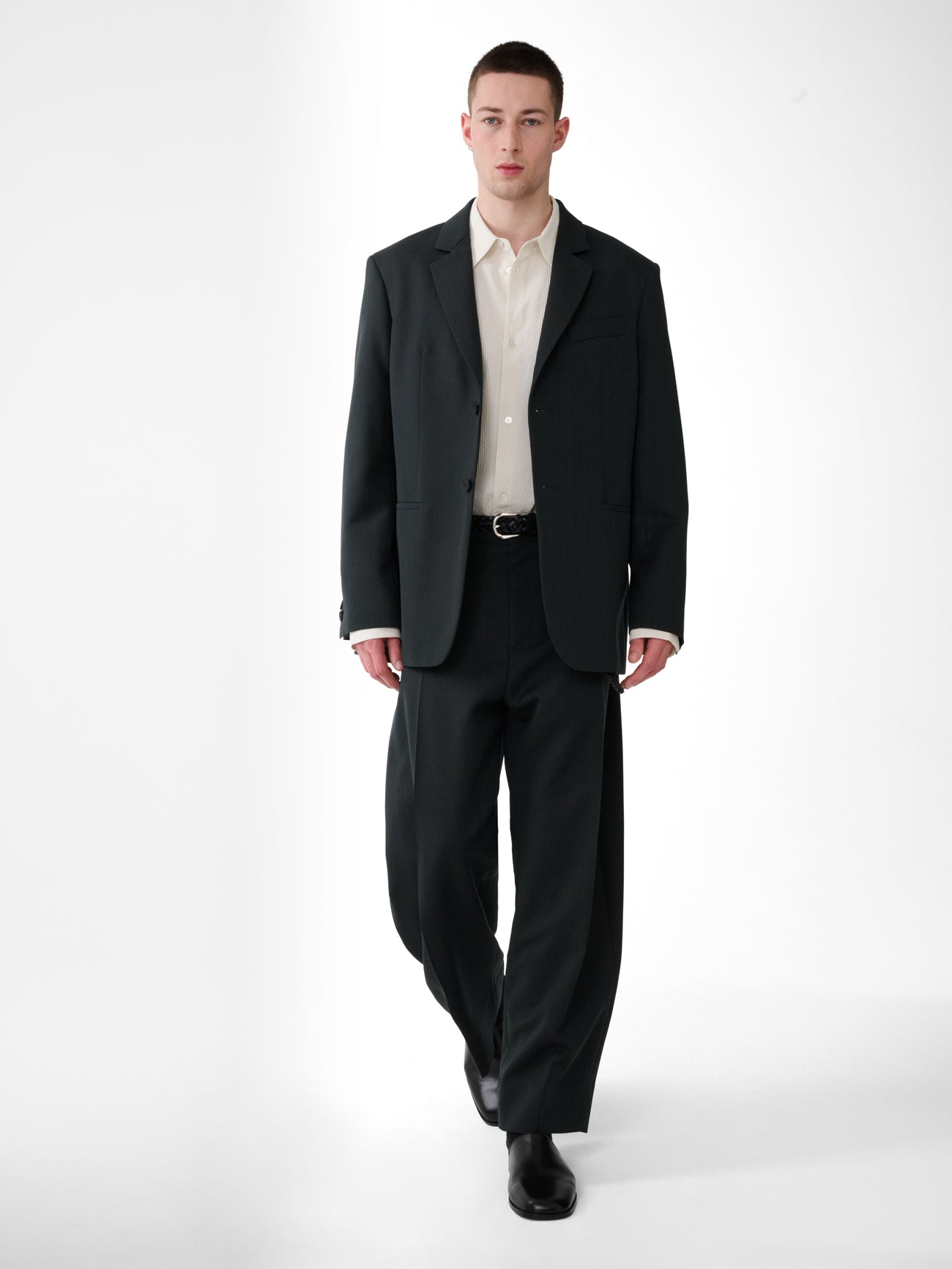 Roversi Wool Jacket in Mineral Green